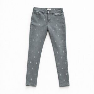 Sundance Gray Skinny Jeans embellished with Silver Accents